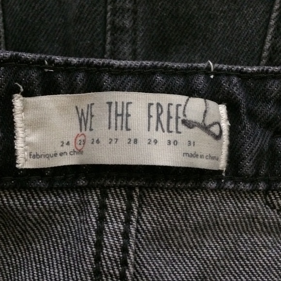 Free People Rugged A-Line Raw Hem Denim Mini Skirt - Picture 3 of 8